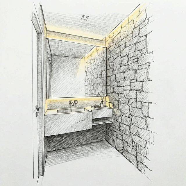 Lavabo de Luxo com Pedra Moledo