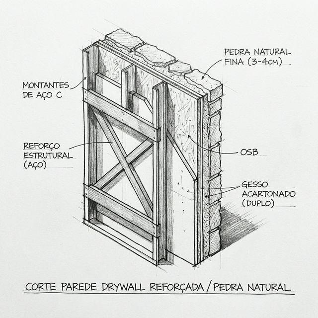 Parede de Drywall Aguenta o Peso da Pedra Moledo?
