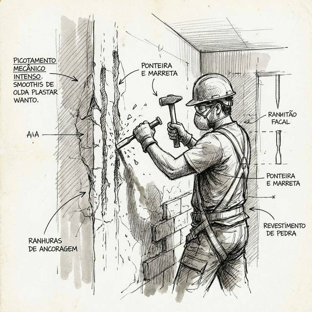 Precisa Picotar Parede para Pedra Moledo?