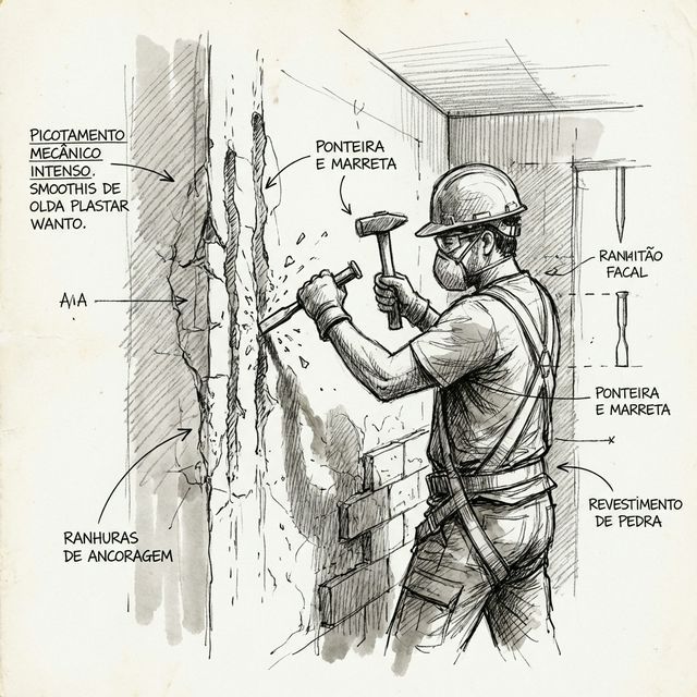 É Preciso Picotar a Parede Antes de Colar a Pedra Moledo?
