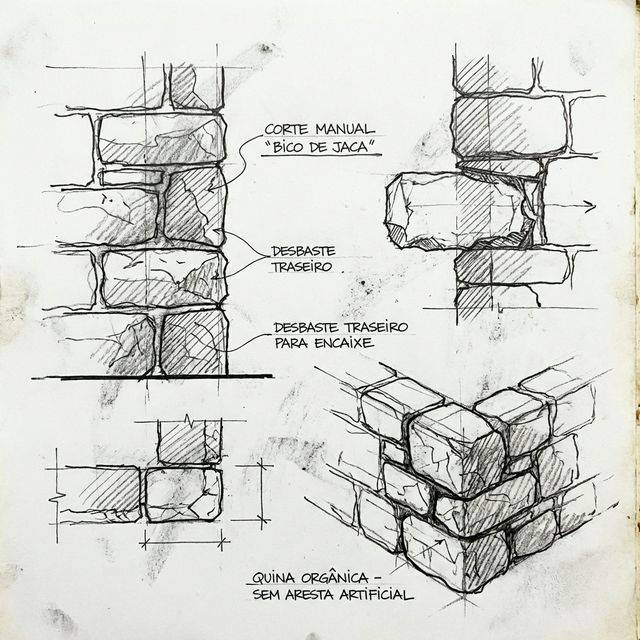 Acabamento de Quina em Pedra Moledo: 45 Graus?