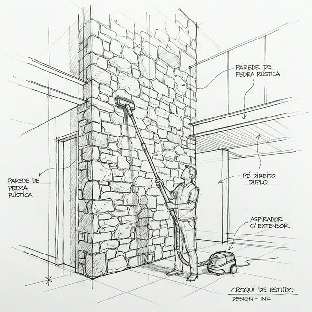 Como Tirar a Poeira do Dia a Dia da Parede de Pedra Moledo?