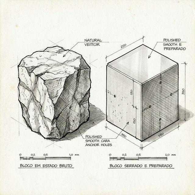 Qual a Diferença Entre Pedra Moledo Bruta e Serrada?